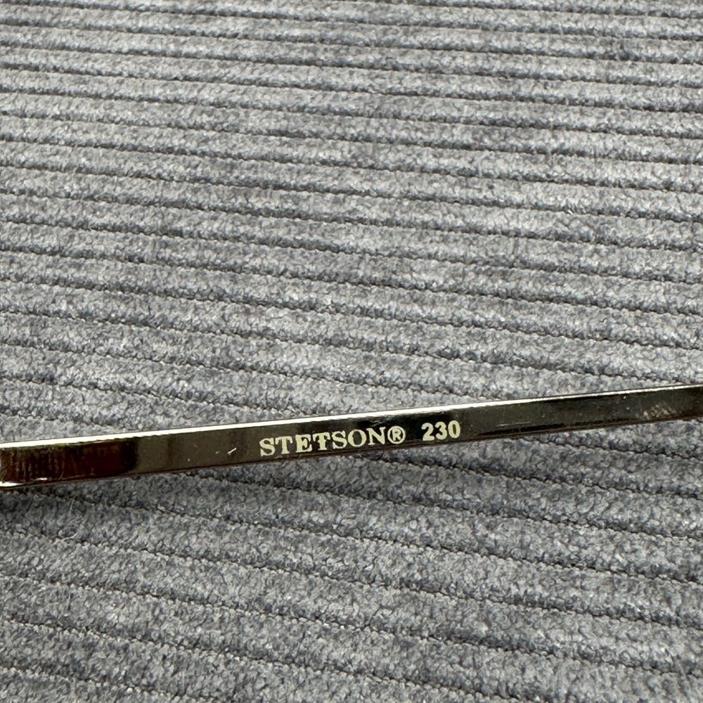 Stetson 230 Zyloware Gold Metal Rectangular Eyeglasses Frames 55-17-145 Y2k - Picture 4 of 15